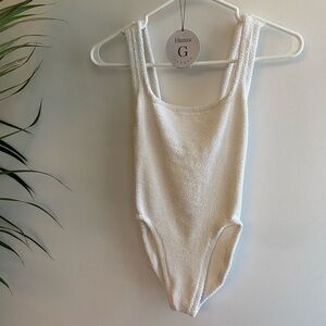 Hunza G square neck swimsuit